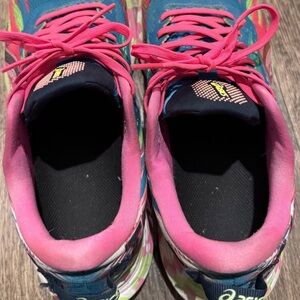 ASICS Multicolor Running Shoes with Pink Laces